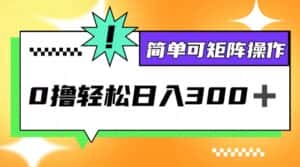 （12740期）0撸3.0，轻松日收300+，简单可矩阵操作-优优云创网