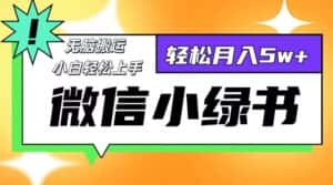 (12766期)微信小绿书项目,一部手机,每天操作十分钟,,日入1000+-优优云创网