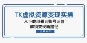 (12770期)TK虚拟资料变现实操:从下载部署到账号运营,解锁变现新路径-优优云创网