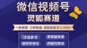 (12792期)视频号【灵狐赛道2.0】一条视频三种收益 100%原创 小白三天收益破百-优优云创网