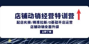 （12794期）店铺动销经营特训营：起店实操/精准拉新/0基础开店运营/店铺动销全面升级-优优云创网