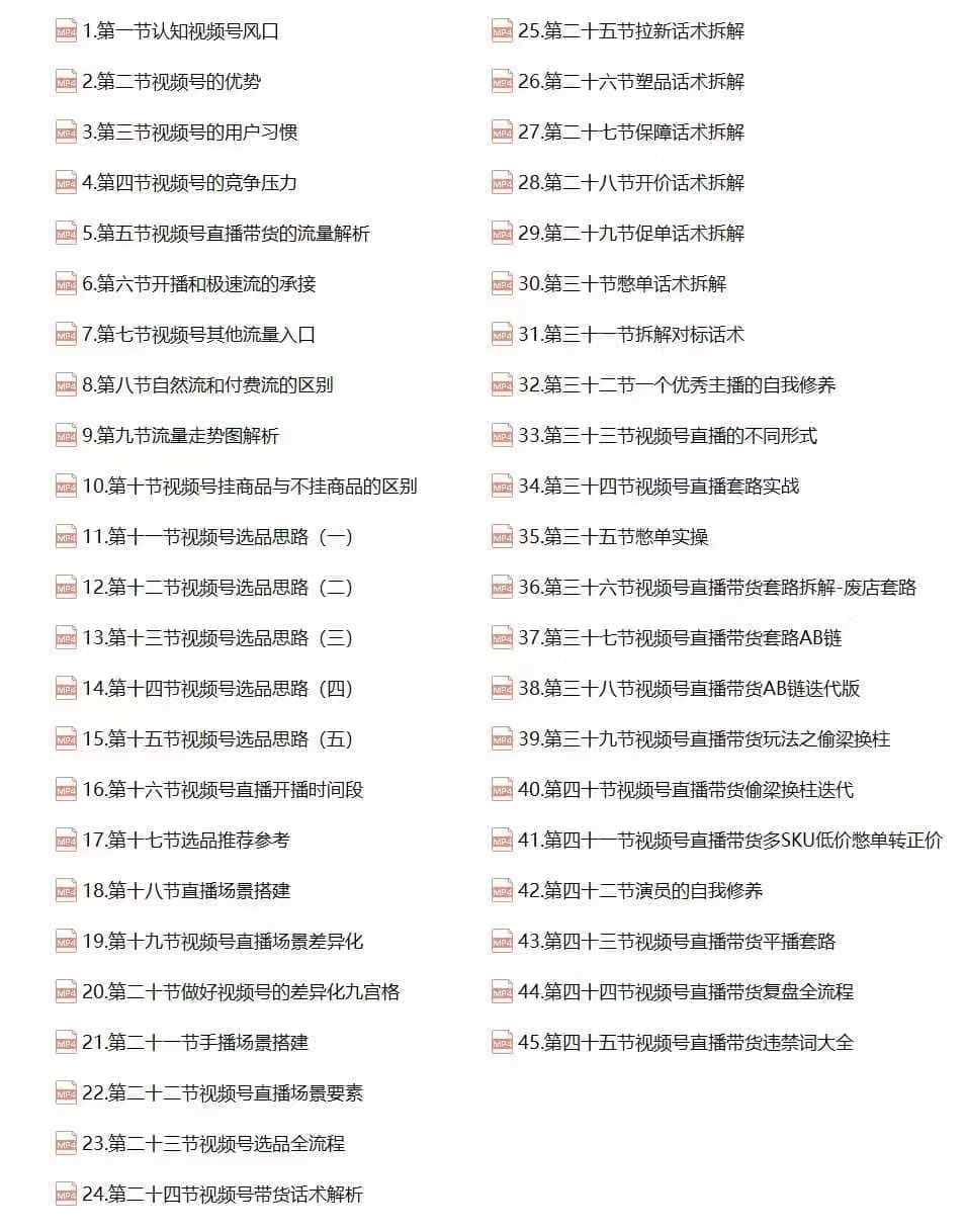 图片[2]-（12796期）视频号直播带货教程：选品思路与话术拆解/掌握多种带货套路/提升直播效果-优优云创网