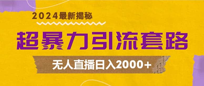 (12800期)超暴力引流套路,无人直播日入2000+-优优云创网