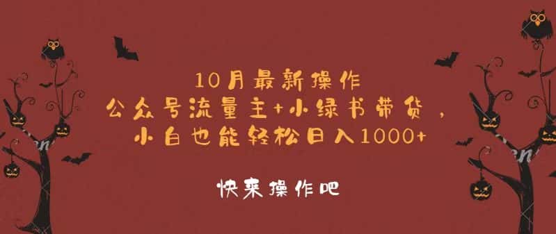 （12977期）10月最新操作，公众号流量主+小绿书带货，小白轻松日入1000+-优优云创网