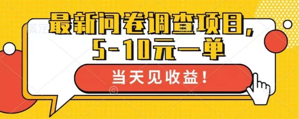 （13167期）最新问卷调查项目，单日零撸100＋-优优云创网