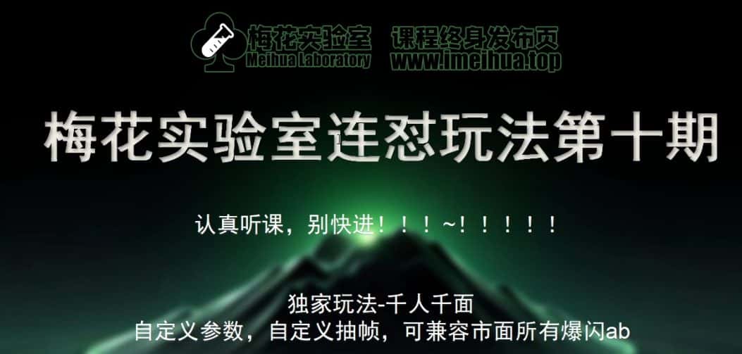 梅花实验室社群专享课视频号连怼玩法第十期课程+第二部分-FF助手全新高自由万能爆闪AB处理-优优云创网