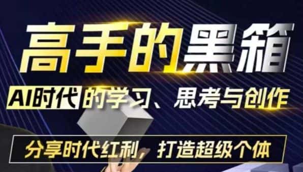 高手的黑箱:AI时代学习、思考与创作-分红时代红利,打造超级个体-优优云创网