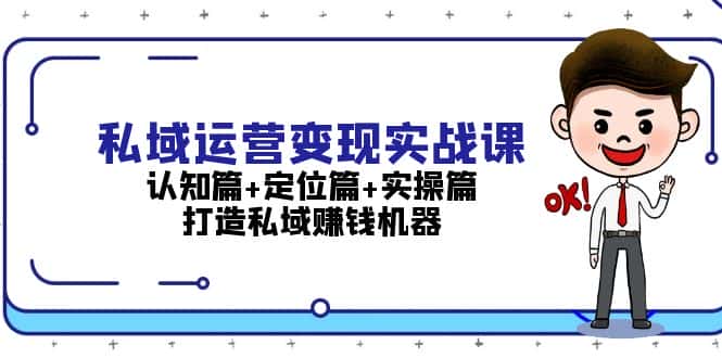 (13387期)私域运营变现实战课:认知篇+定位篇+实操篇,打造私域赚钱机器-优优云创网