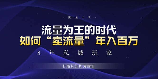 (13433期)未来如何通过“卖流量”年入百万,跨越一切周期绝对蓝海项目-优优云创网