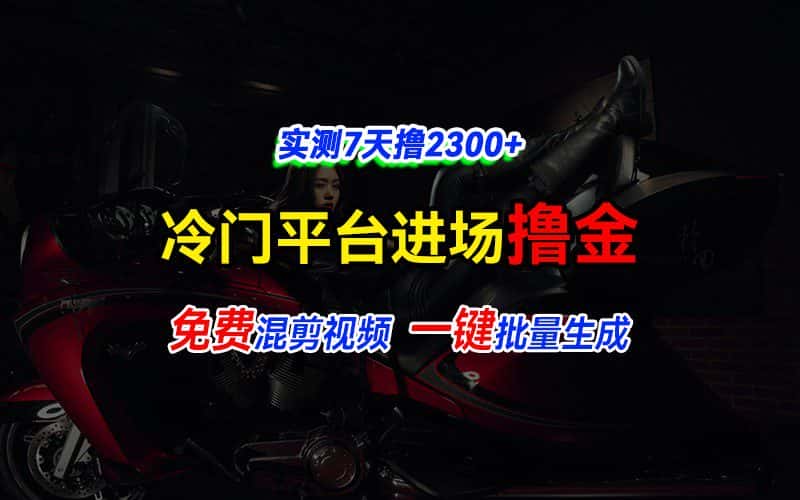 全新冷门平台vivo视频,快速免费进场搞米,通过混剪视频一键批量生成,实测7天撸2300+-优优云创网