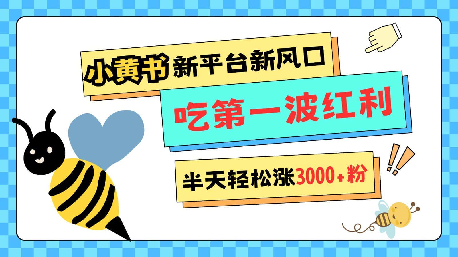 小黄书重磅来袭，新平台新风口，管理宽松，半天轻松涨3000粉，第一波红利等你来吃-优优云创网