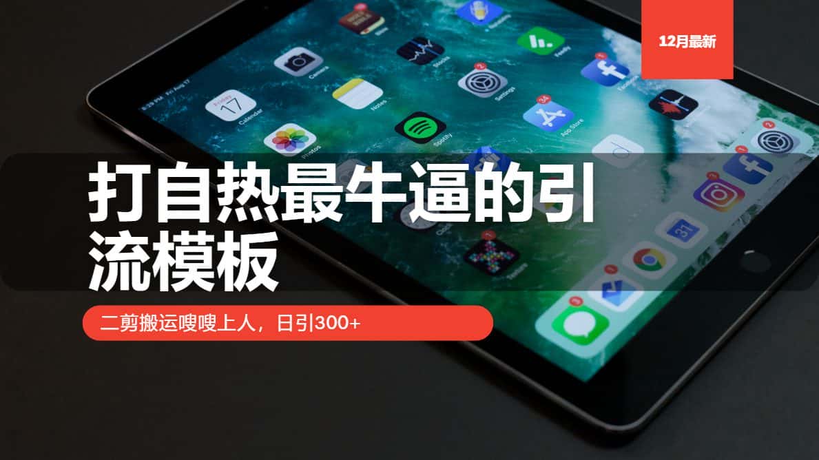 (13654期)打自热最牛逼的引流模板,二剪搬运嗖嗖上人,日引300+-优优云创网