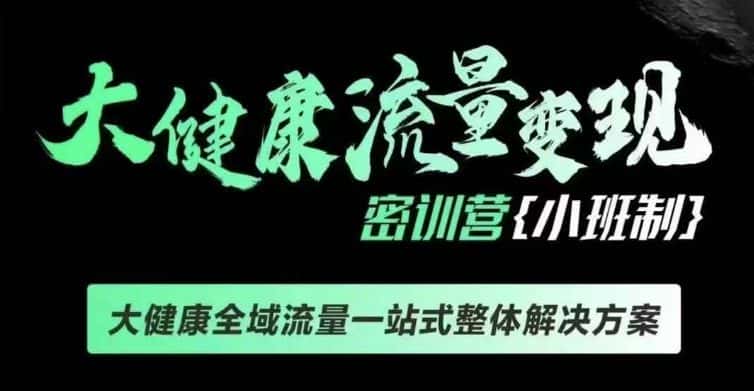 千万级大健康变现课线下课,大健康全域流量一站式整体解决方案-优优云创网