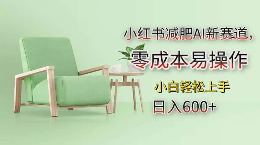 小红书减肥AI新赛道，零成本易操作，小白轻松上手，日入600+-优优云创网