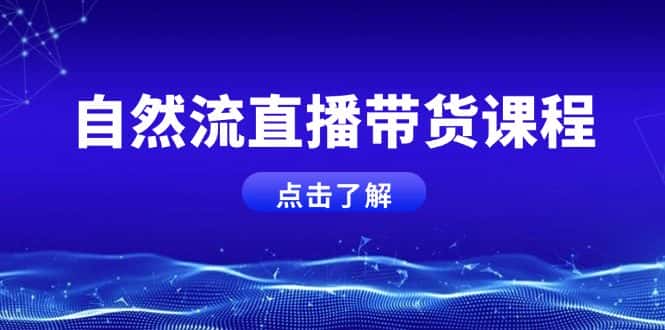 (13809期)自然流直播带货课程,结合微付费起号,打造运营主播,提升个人能力-优优云创网
