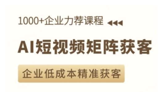 AI短视频矩阵获客实操课,企业低成本精准获客-优优云创网