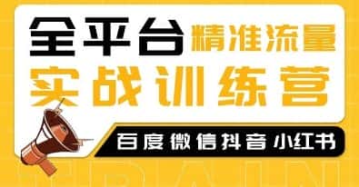 全平台精准流量实战训练营，百度微信抖音小红书SEO引流教程-优优云创网