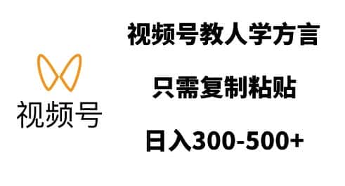 视频号教人学方言，只需复制粘贴，日入多张-优优云创网