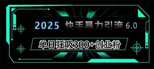 2025年快手6.0保姆级教程震撼来袭,单日狂吸300+精准创业粉-优优云创网