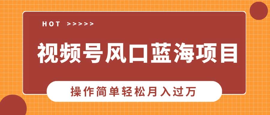 （13945期）视频号风口蓝海项目，中老年人的流量密码，操作简单轻松月入过万-优优云创网