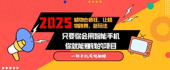 2025蓝海新玩法植物也疯狂,跳舞的植物视频有流量涨粉快,多平台去发布,轻松月入过W-优优云创网