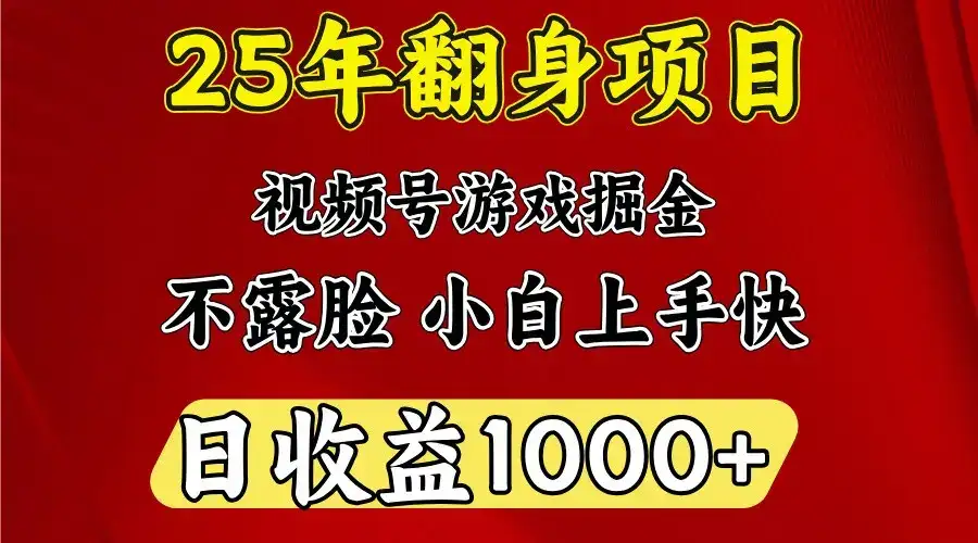 一天收益1000+ 25年开年落地好项目-优优云创网
