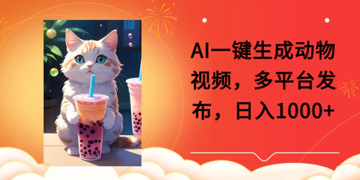 AI一键生成动物搞笑视频，多平台发布，轻松破千万播放，日入2000+，小白轻松上手-优优云创网