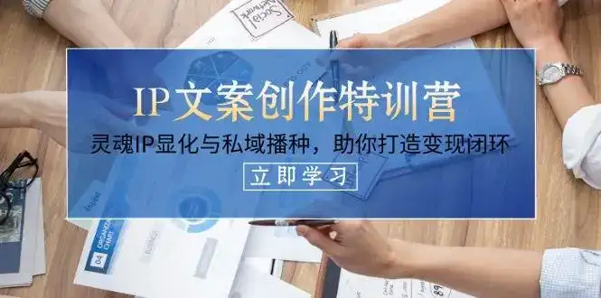 IP文案创作特训营，灵魂IP显化与私域播种，助你打造变现闭环(14节课)-优优云创网
