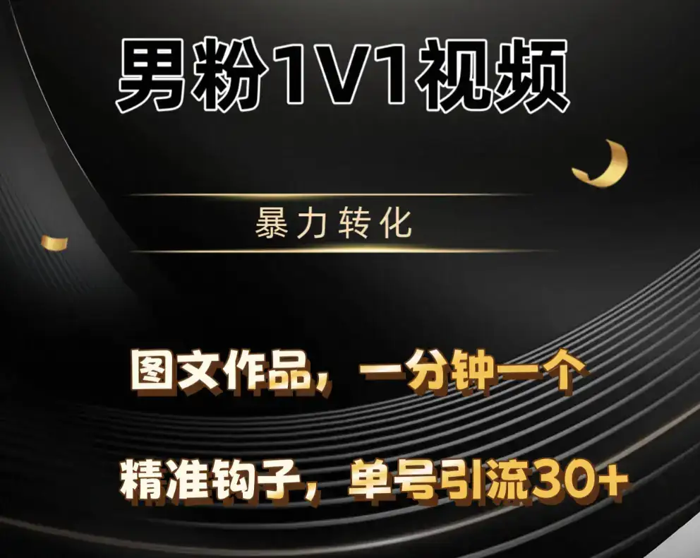 男粉1V1视频，硬改摄像头，高客单暴力转化，单日600+-优优云创网