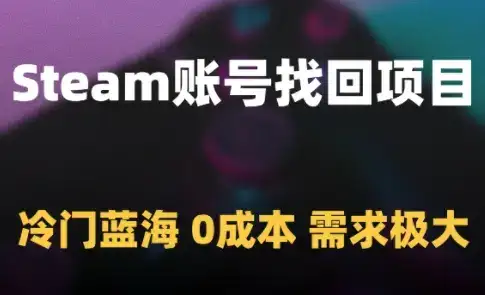 Steam账号找回项目，冷门蓝海，0成本，需求极大-优优云创网