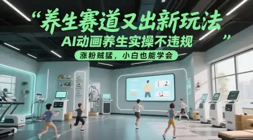 养生赛道又出新玩法，AI动画养生实操不违规，涨粉贼猛，小白也能学会-优优云创网