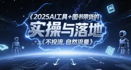 2025AI工具+图书带货的实操与落地，图文起号带货全攻略，不投流，自然流量-优优云创网