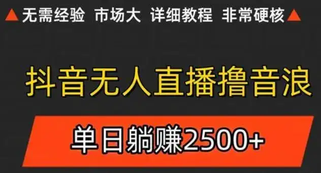 抖音无人直播6.0 简单无脑可矩阵 每天两小时轻松躺赚500+-优优云创网
