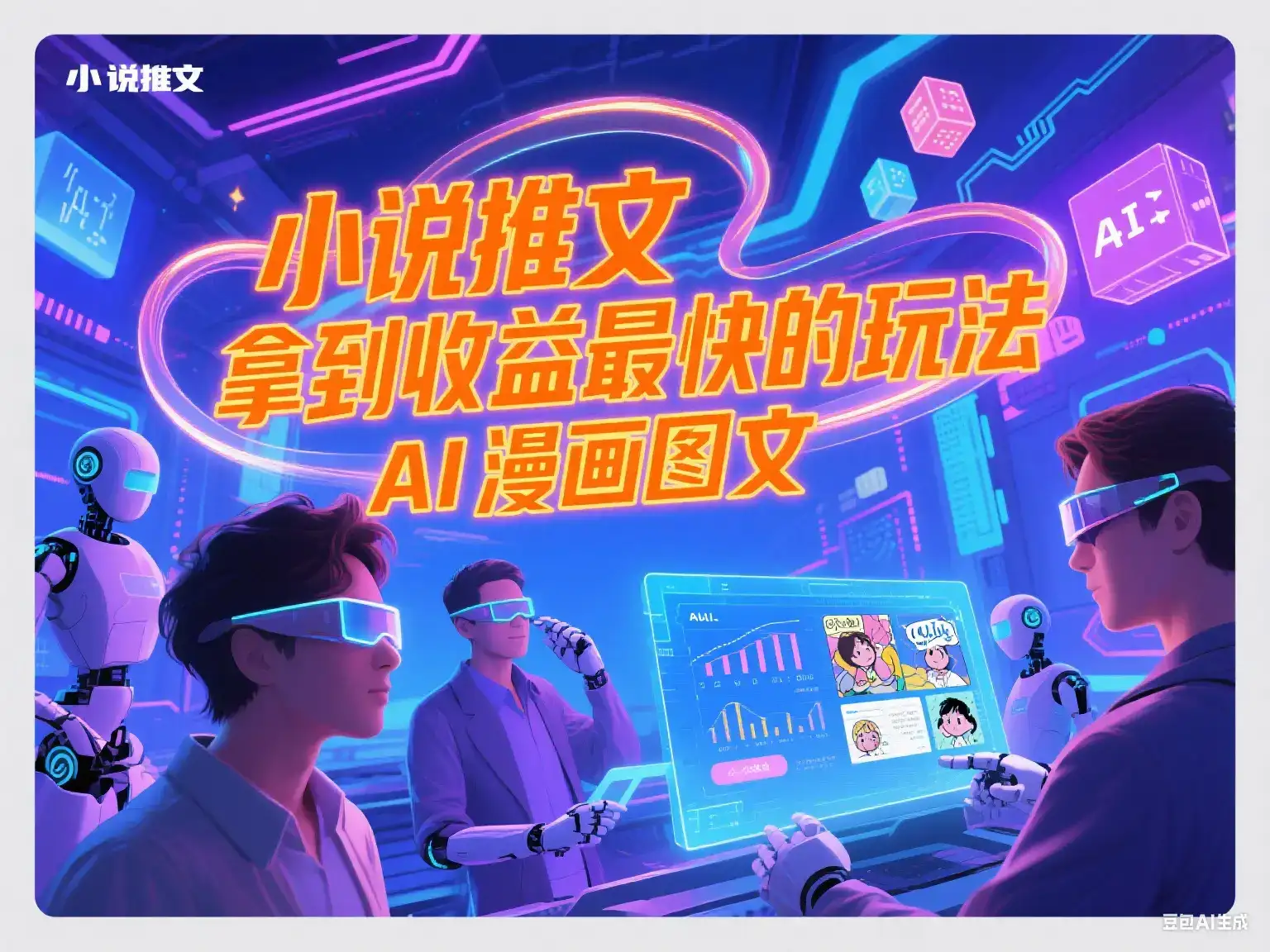小说推文 拿到收益最快的玩法 AI漫画图文-优优云创网