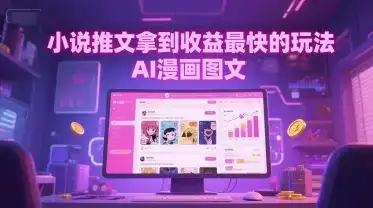 小说推文拿到收益最快的玩法，AI漫画图文-优优云创网