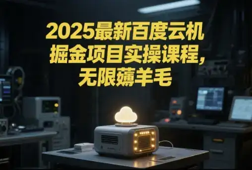 2025最新百度云机掘金项目实操课程单窗口保底5-10元月收益单窗口150+【揭秘】-优优云创网