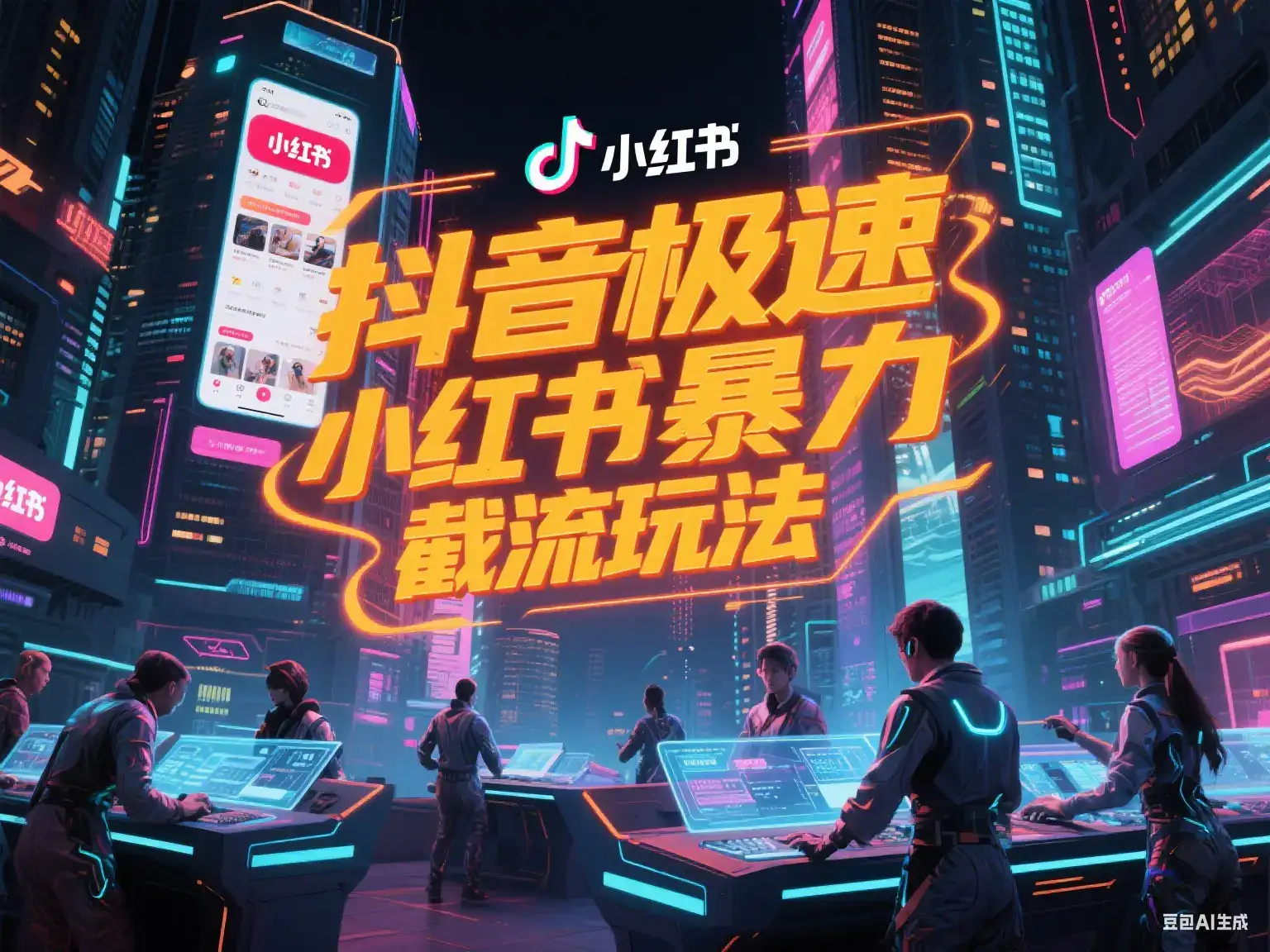 抖音极速拉新小红书暴力截流玩法-优优云创网