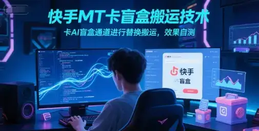 快手MT卡盲盒搬运技术，卡AI盲盒通道进行替换搬运，效果自测-优优云创网
