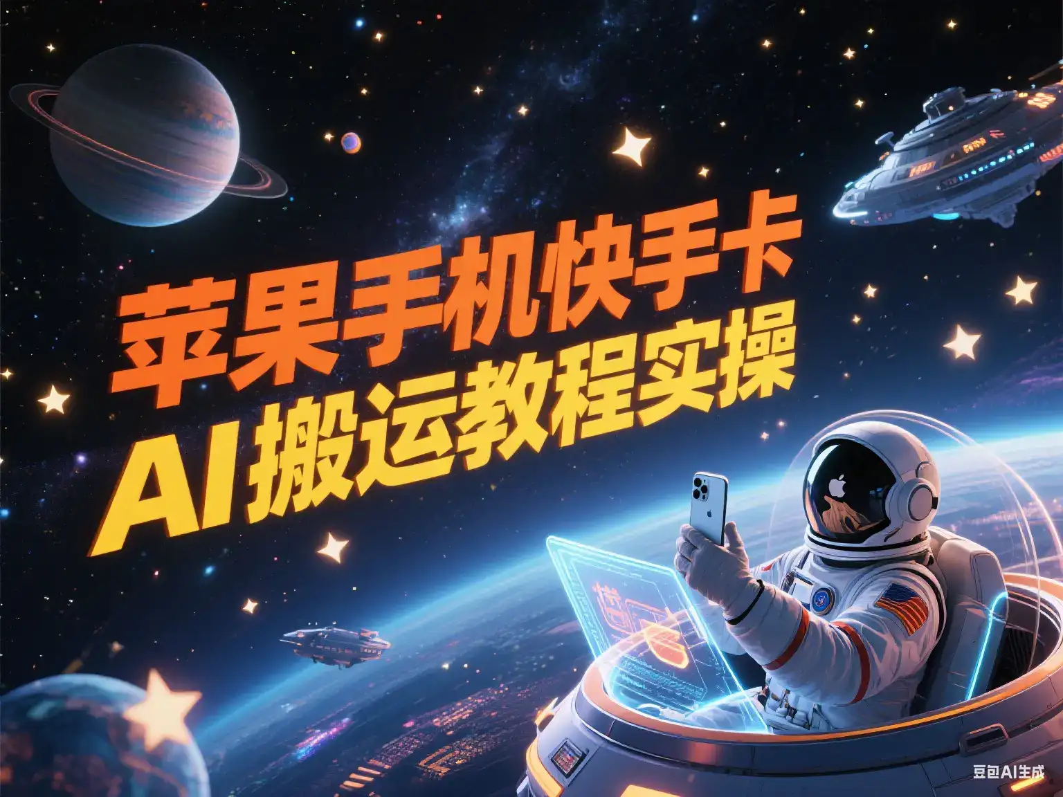 苹果手机快手卡AI搬运教程实操-优优云创网
