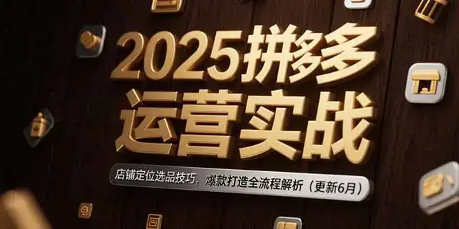 2025拼多多运营实战：店铺定位选品技巧，爆款打造全流程解析(更新6月-优优云创网