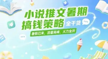小说推文暑期搞钱策略，全干货，暑假已来，流量高峰，火力全开-优优云创网