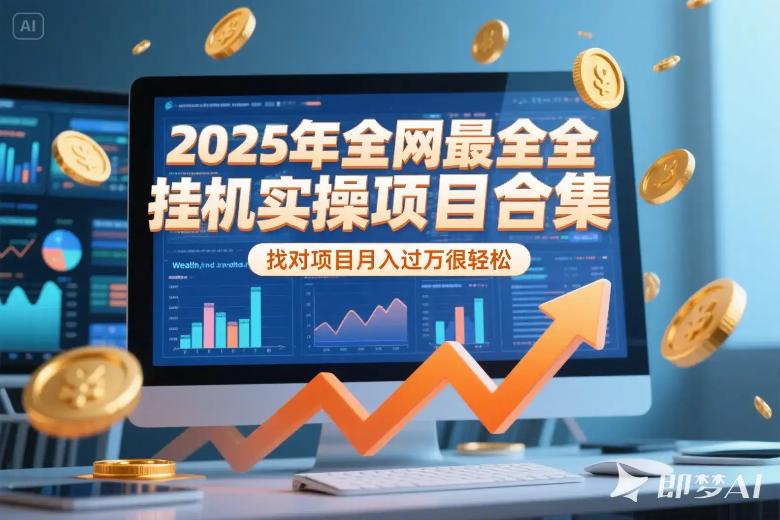 2025年挂机实操项目实操演练，挂机类型，AI直播类型，轻资产创业类型…-优优云创网