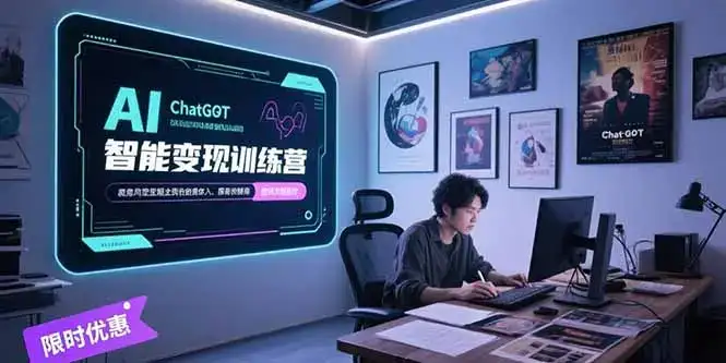 AI智能变现训练营，ChatGPT写作变现，电影解说制作，图文带货方法论-优优云创网