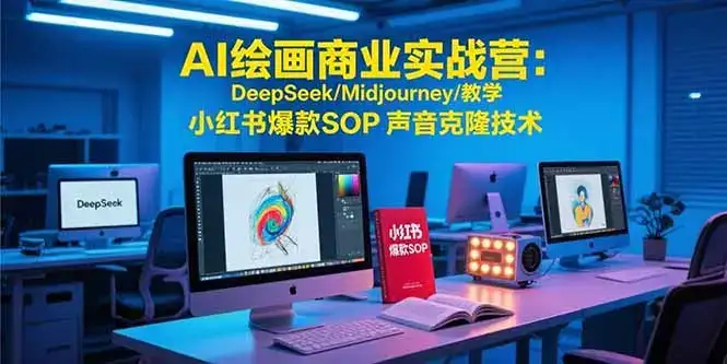 AI绘画商业实战营：DeepSeek/Midjourney/教学 小红书爆款SOP 声音克隆技术-优优云创网