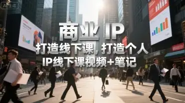 商业IP打造线下课，打造个人 IP线下课视频+笔记-优优云创网