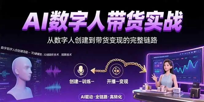 AI数字人+带货实战:从数字人创建到带货变现的完整链路-优优云创网