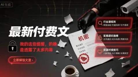 最新付费文:我的这些提醒,的确是透露了太多内幕-优优云创网