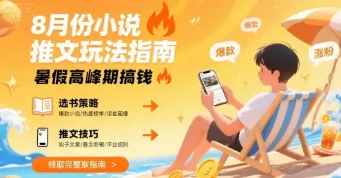 8月份小说推文玩法指南，暑假高峰期搞钱-优优云创网