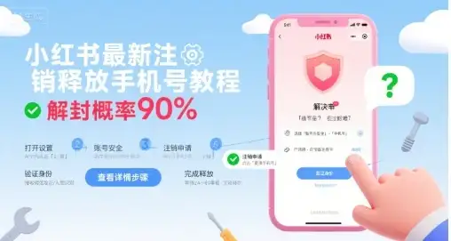 小红书最新注销释放手机号教程，解封概率90%-优优云创网