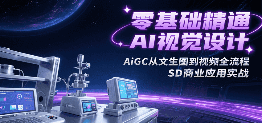 零基础精通AI视觉设计,AiGC从文生图到视频全流程,SD商业应用实战-优优云创网
